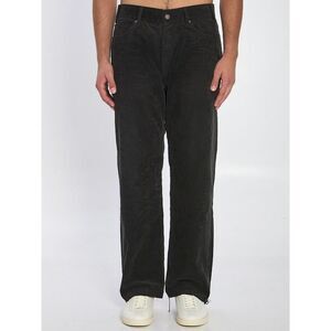 CELINE Corduroy Straight Leg Pants Men BLACK